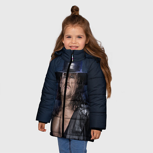 Зимняя куртка для девочки Гробовщик 3 / 3D-Черный – фото 3