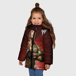 Куртка зимняя для девочки Скала, цвет: 3D-черный — фото 2