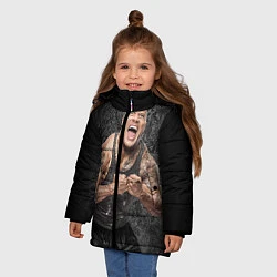 Куртка зимняя для девочки Dwayne Johnson, цвет: 3D-черный — фото 2