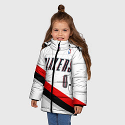 Куртка зимняя для девочки Portland Trail Blazers 0, цвет: 3D-красный — фото 2