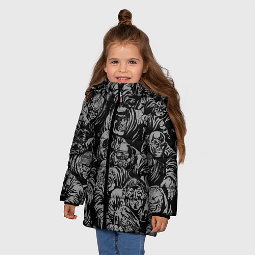 Зимняя куртка для девочки Zombie rush / 3D-Черный – фото 3