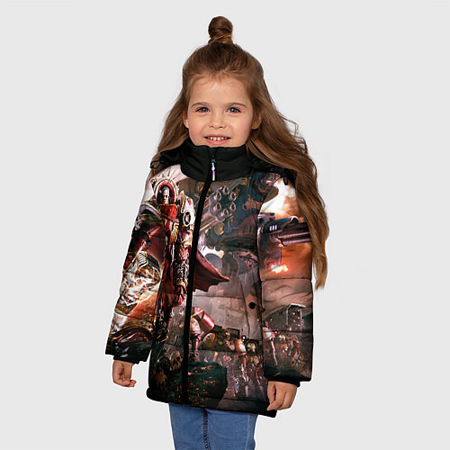 Зимняя куртка для девочки Warhammer 40k: Angelos / 3D-Черный – фото 3