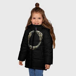 Куртка зимняя для девочки TES 8, цвет: 3D-черный — фото 2