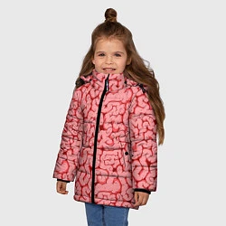 Куртка зимняя для девочки Мозг, цвет: 3D-красный — фото 2
