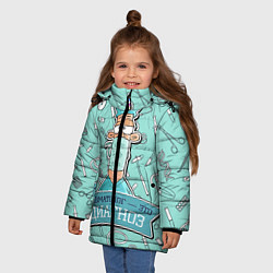 Куртка зимняя для девочки Травматолог, цвет: 3D-черный — фото 2