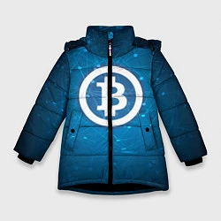 Зимняя куртка для девочки Bitcoin Blue