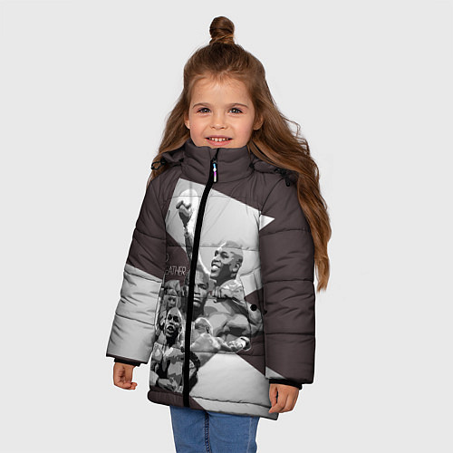Зимняя куртка для девочки Floyd Mayweather / 3D-Черный – фото 3