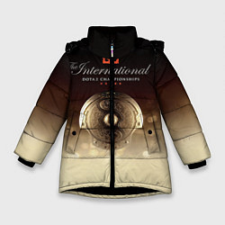 Куртка зимняя для девочки The International Championships, цвет: 3D-черный