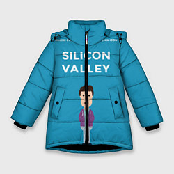 Куртка зимняя для девочки Silicon Valley, цвет: 3D-черный