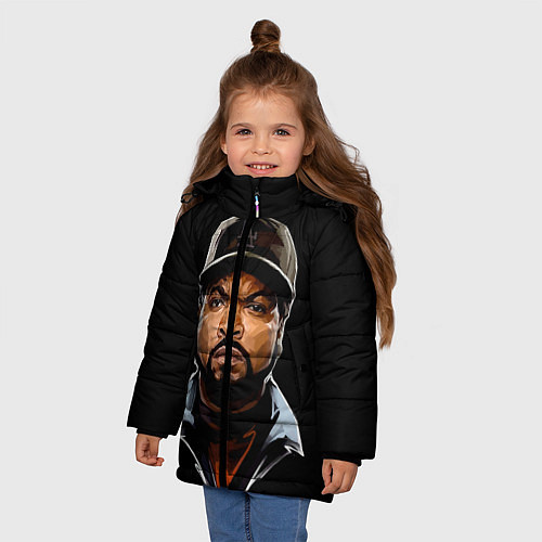 Зимняя куртка для девочки Ice Cube / 3D-Черный – фото 3