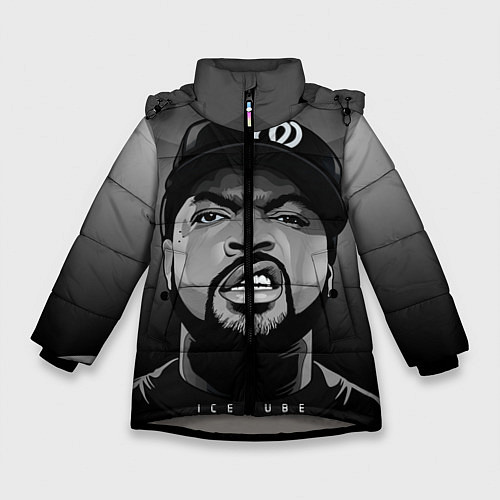 Зимняя куртка для девочки Ice Cube: Gangsta / 3D-Светло-серый – фото 1