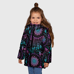 Куртка зимняя для девочки Ловцы снов, цвет: 3D-светло-серый — фото 2