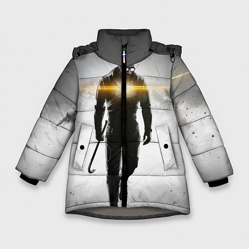 Зимняя куртка для девочки Гордон Фримен / 3D-Светло-серый – фото 1