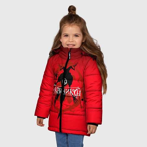 Зимняя куртка для девочки Кукрыниксы: Дьявол / 3D-Черный – фото 3