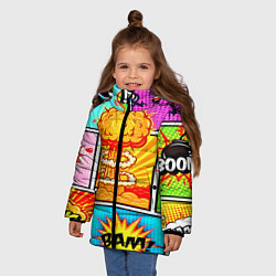 Куртка зимняя для девочки Pop Art, цвет: 3D-светло-серый — фото 2