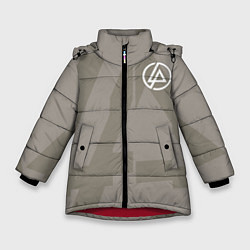 Куртка зимняя для девочки Linkin Park: Grey style, цвет: 3D-красный