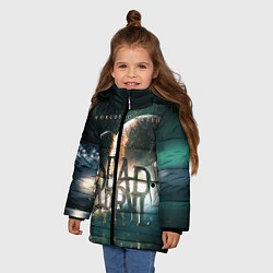 Куртка зимняя для девочки Dead by April: Worlds Collide, цвет: 3D-светло-серый — фото 2