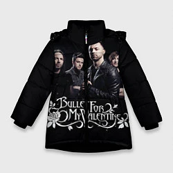 Куртка зимняя для девочки Bullet For My Valentine, цвет: 3D-черный