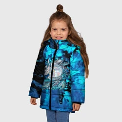 Куртка зимняя для девочки Сказочная лошадь, цвет: 3D-светло-серый — фото 2