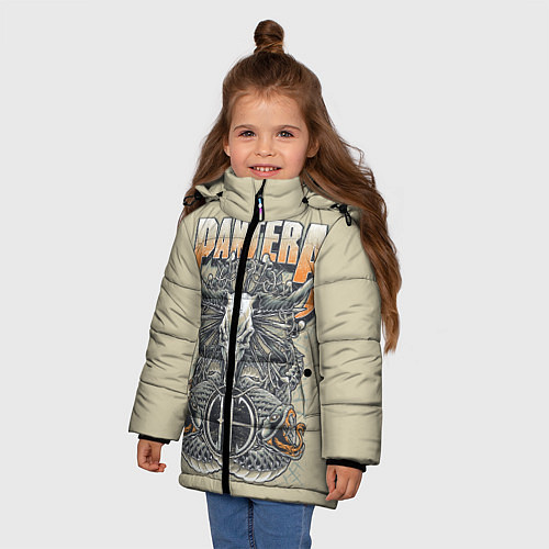 Зимняя куртка для девочки Pantera: Wild Goat / 3D-Черный – фото 3