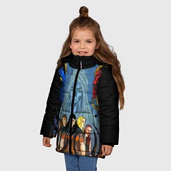 Куртка зимняя для девочки Dethklok: Heroes, цвет: 3D-черный — фото 2