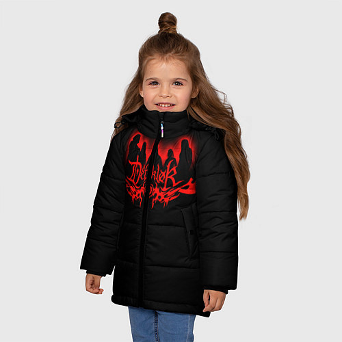 Зимняя куртка для девочки Dethklok / 3D-Черный – фото 3