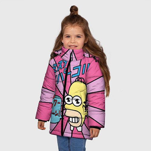 Зимняя куртка для девочки Japanesse Homer / 3D-Черный – фото 3