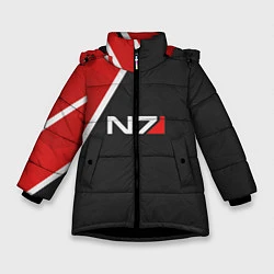 Куртка зимняя для девочки N7 Space, цвет: 3D-черный