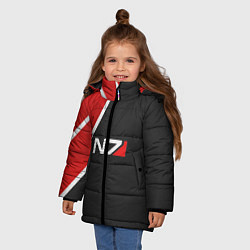 Куртка зимняя для девочки N7 Space, цвет: 3D-черный — фото 2