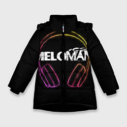 Куртка зимняя для девочки Meloman, цвет: 3D-черный