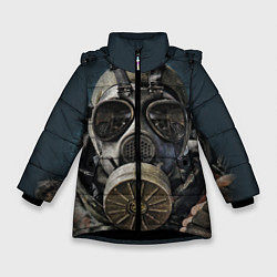 Куртка зимняя для девочки STALKER: Mask, цвет: 3D-черный