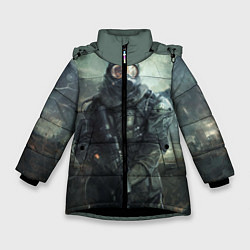 Куртка зимняя для девочки STALKER, цвет: 3D-черный