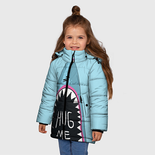 Зимняя куртка для девочки Shark: Hug me / 3D-Черный – фото 3