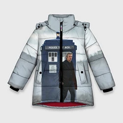 Куртка зимняя для девочки Доктор кто, цвет: 3D-красный