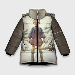 Куртка зимняя для девочки Girl-boy, цвет: 3D-черный