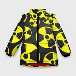 Куртка зимняя для девочки Радиация, цвет: 3D-красный