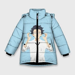 Куртка зимняя для девочки Форма голоса Koe no katachi, цвет: 3D-черный