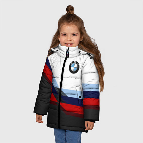 Зимняя куртка для девочки BMW M SPORT / 3D-Черный – фото 3