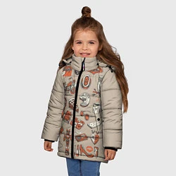 Куртка зимняя для девочки Twin Peaks Pack, цвет: 3D-светло-серый — фото 2