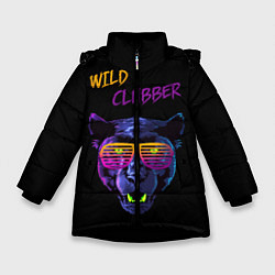 Куртка зимняя для девочки Wild Clubber, цвет: 3D-черный