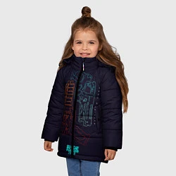 Куртка зимняя для девочки Blade Runner Guns, цвет: 3D-черный — фото 2