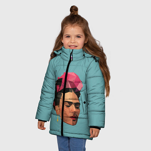 Зимняя куртка для девочки Фрида / 3D-Черный – фото 3