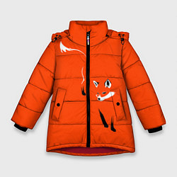 Куртка зимняя для девочки Лисица, цвет: 3D-красный