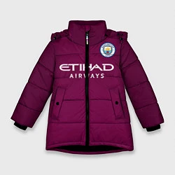 Куртка зимняя для девочки Man City FC: Away 17/18, цвет: 3D-черный