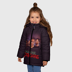 Куртка зимняя для девочки Группа Imagine Dragons, цвет: 3D-светло-серый — фото 2