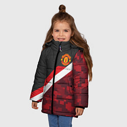 Куртка зимняя для девочки Man UTD FC: Sport Camo, цвет: 3D-черный — фото 2