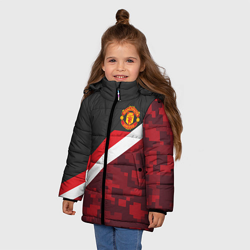 Зимняя куртка для девочки Man UTD FC: Sport Camo / 3D-Черный – фото 3