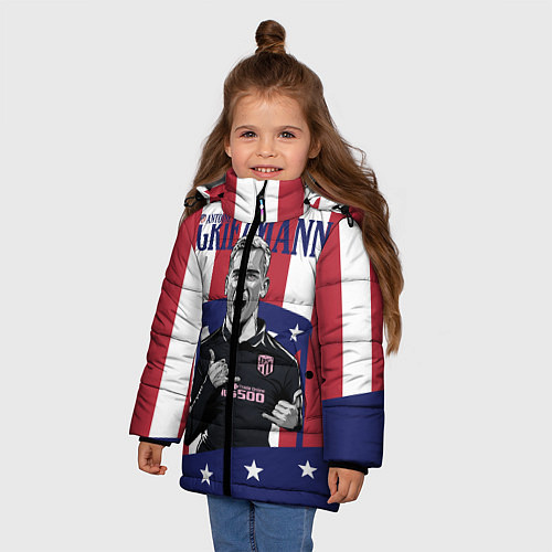 Зимняя куртка для девочки Griezmann: Atletico Star / 3D-Черный – фото 3