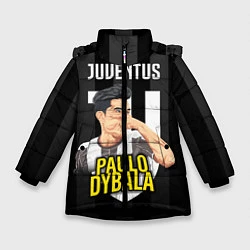 Куртка зимняя для девочки FC Juventus: Paulo Dybala, цвет: 3D-черный