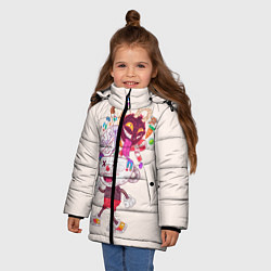 Куртка зимняя для девочки Cuphead: Street Art, цвет: 3D-черный — фото 2